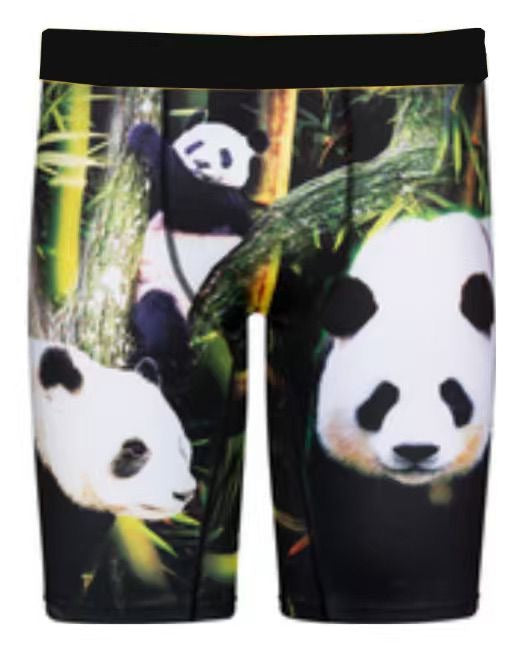 Herren-Boxershorts mit Pandas im Bambuswald