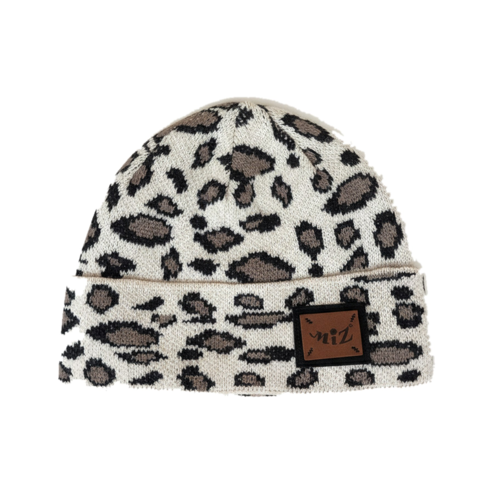 Beanie Tiger leopard beanie in off-white