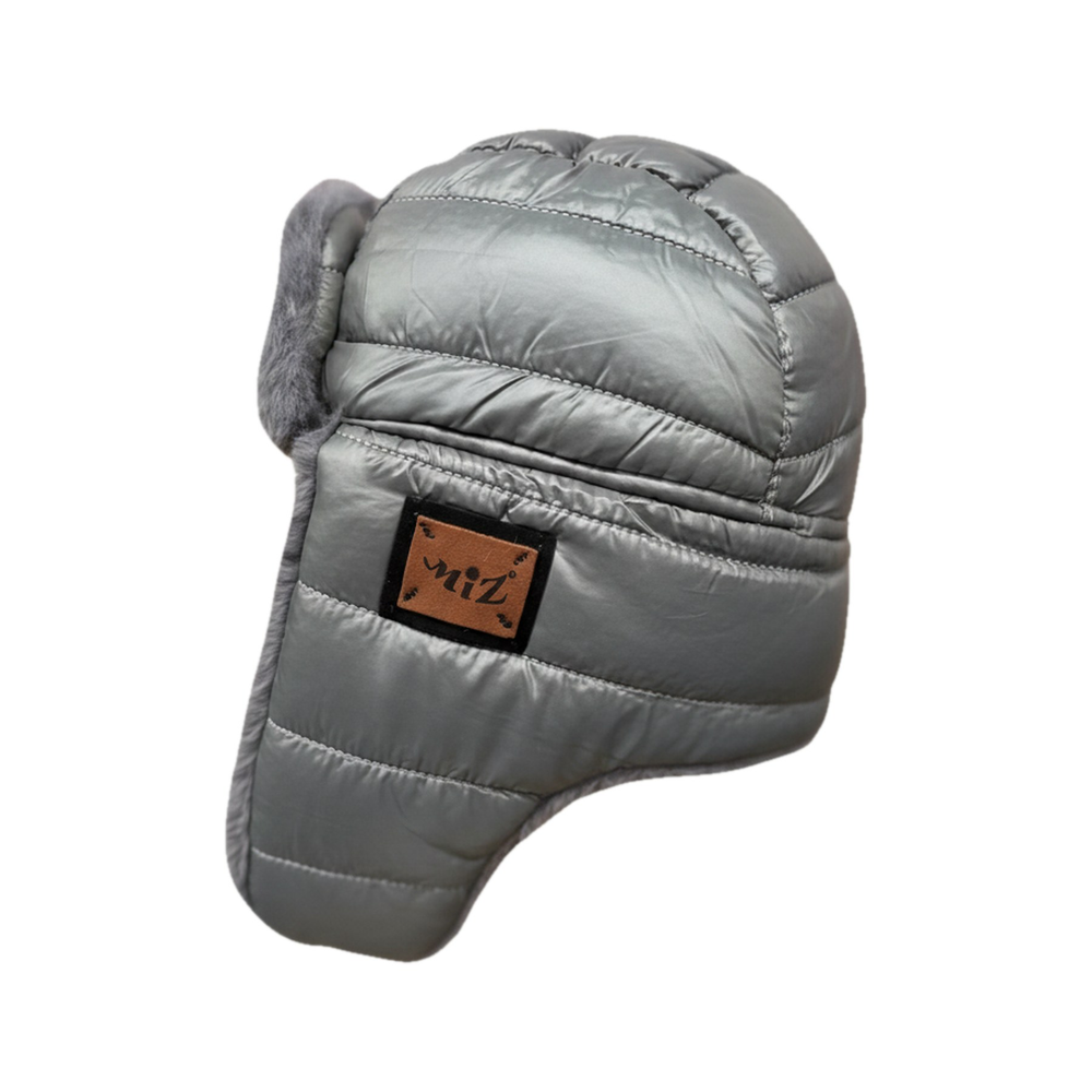 Roda quilted trapper hat in grey