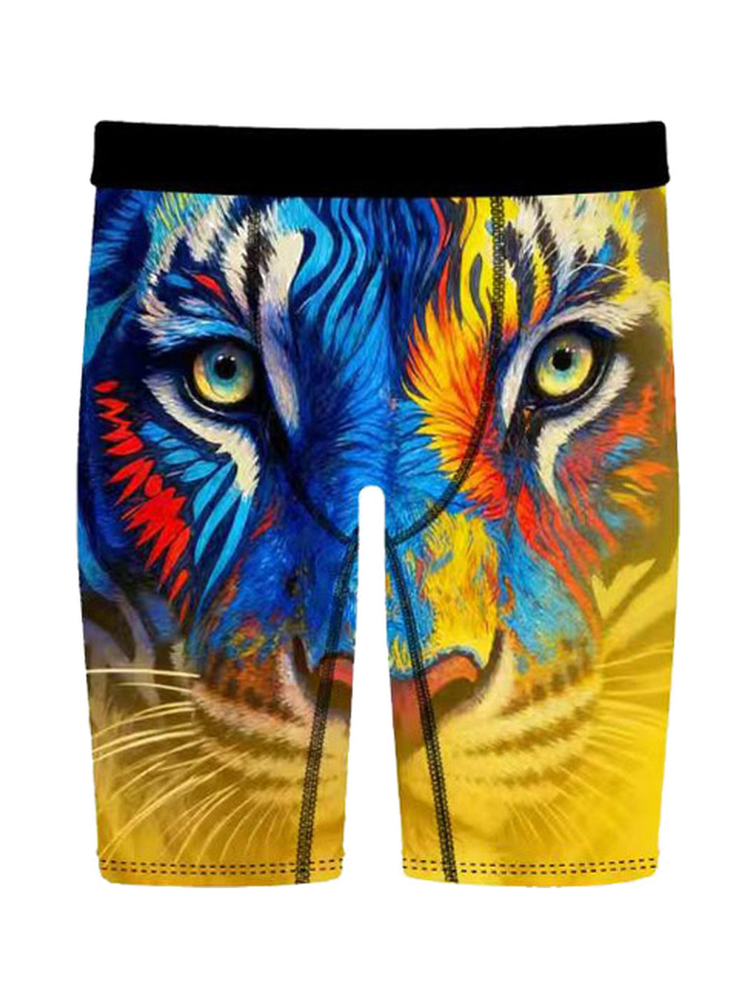 Men's Boxer Briefs Arctic Howl, Colourful Tiger Face, view 1
