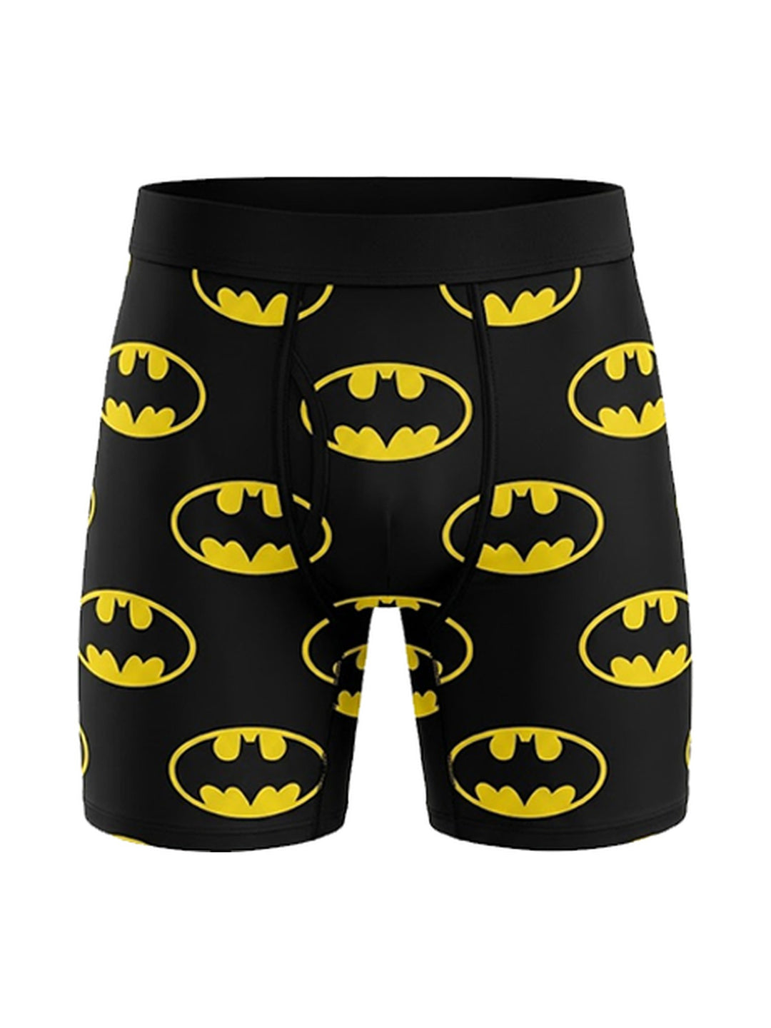 Men's Boxer Briefs with Yellow Bats on Black, view 1