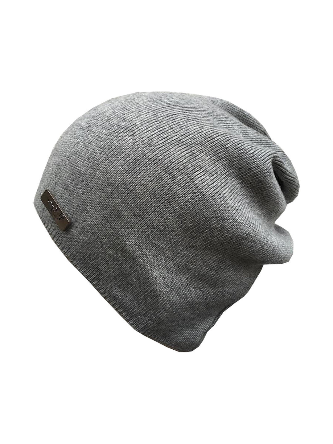 Herren-Feinstrick-Beanie in Grau