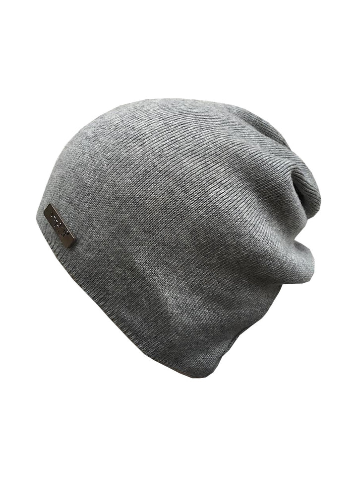 Herren-Feinstrick-Beanie in Grau