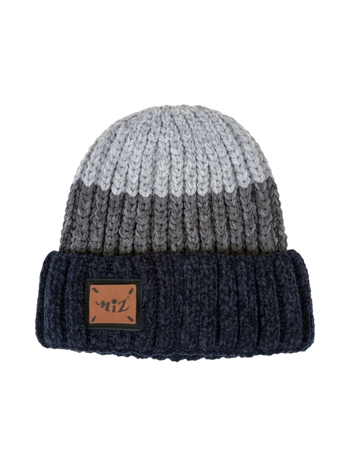 Beanie Chenill three-tone beanie in grey