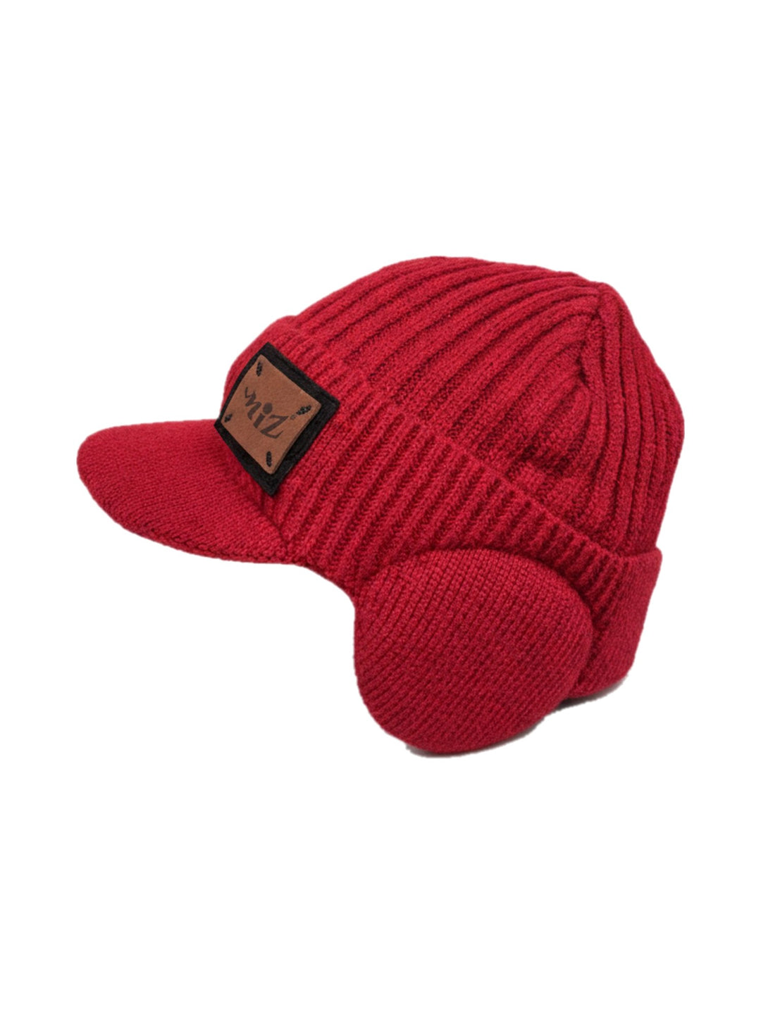 Beanie Kasket mit Schirm in Rot
