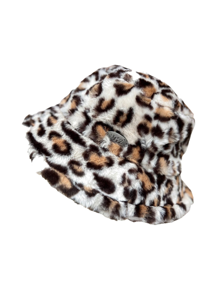 Bucket Tiger faux-fur bucket hat in beige