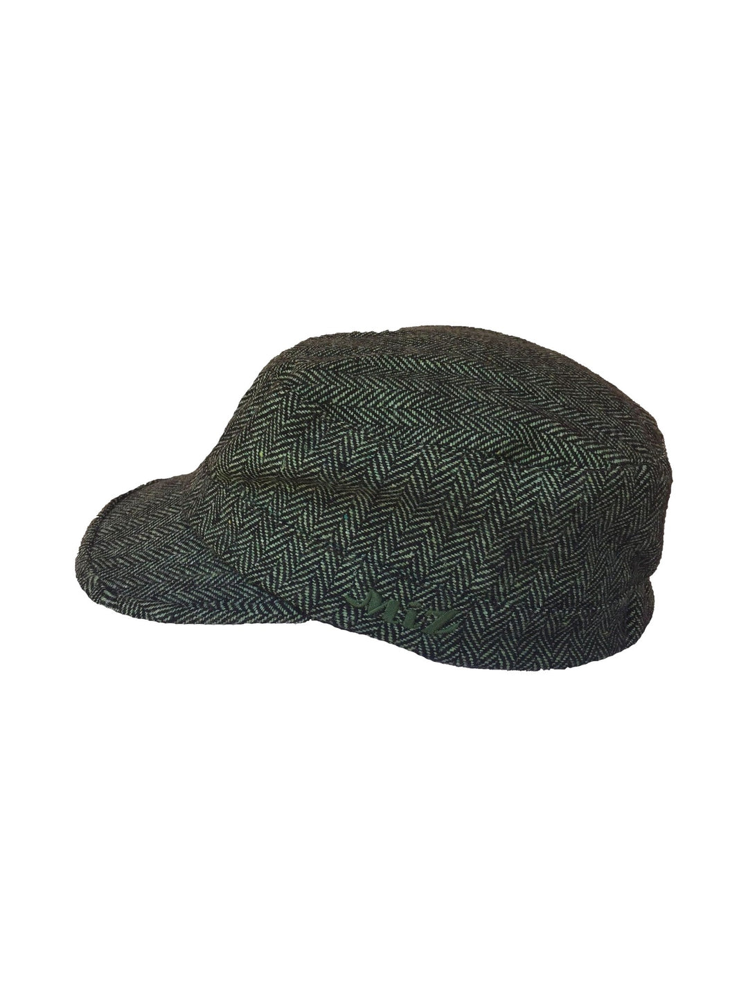 Cotton military-style cap in army green