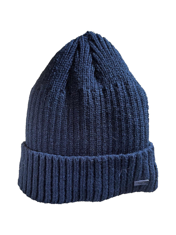 Men's ribbed beanie in navy