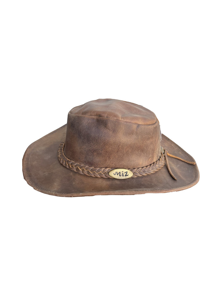 Cowboyhut Herren Original, Braun in getragener Optik