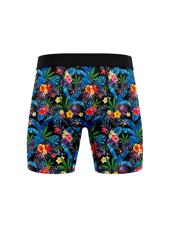 Dark Tropical Floral Boxer Briefs