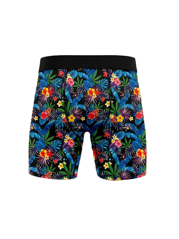 Dark Tropical Floral Boxer Briefs