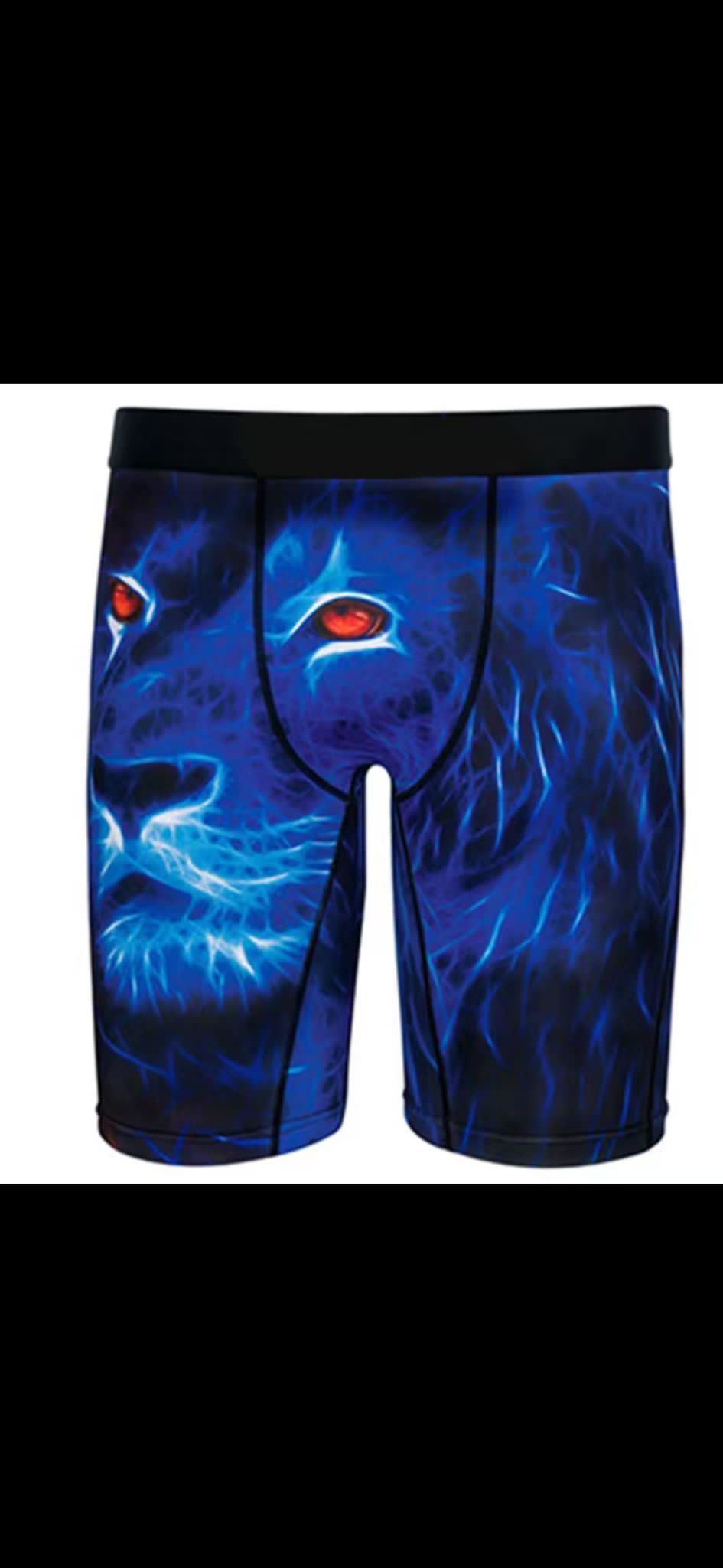 Neon Blue Lion Boxer Briefs