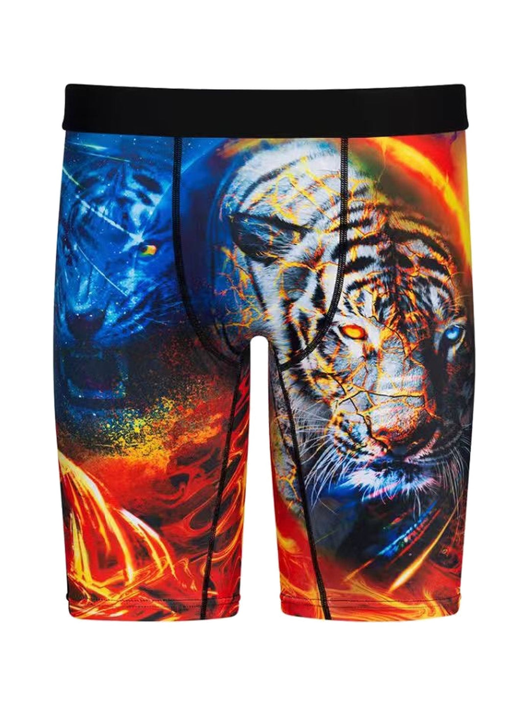 Men's Boxer Briefs Fire and Ice, Two Tigers
