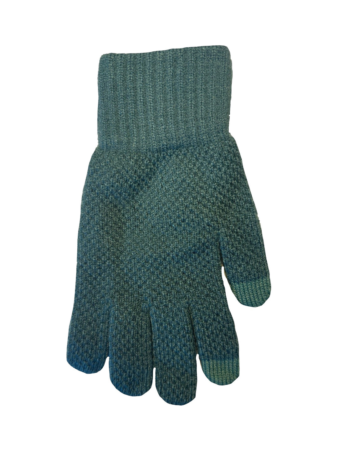 Men's knit touchscreen gloves in green