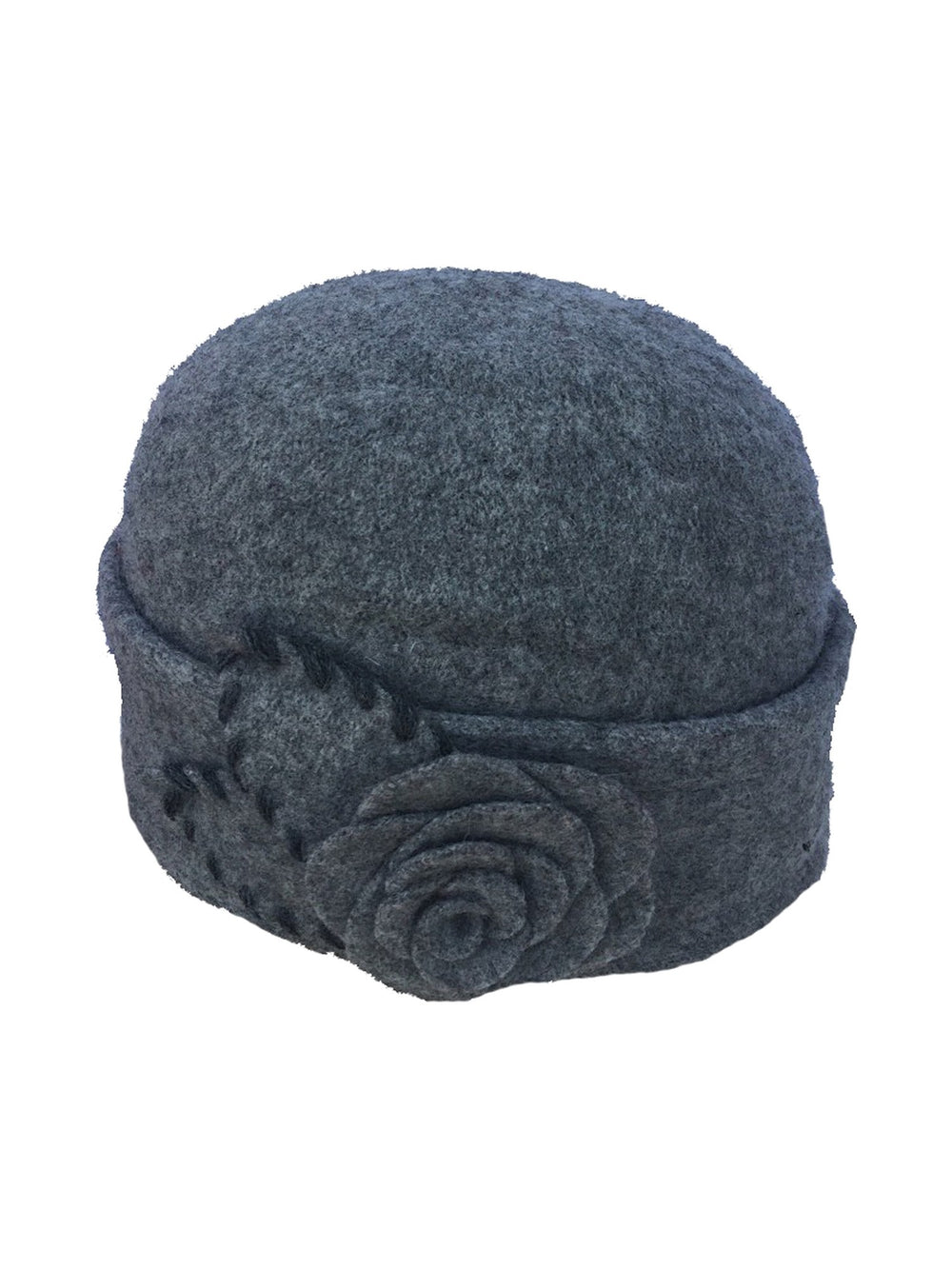 Rolpa Damenhut mit Rosette in Grau