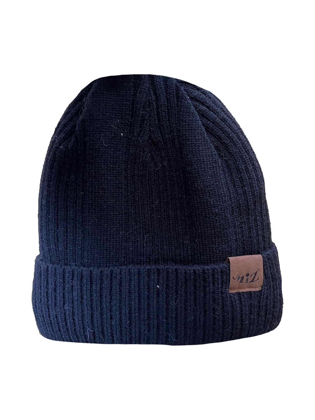 Lazu faux-fur lined ribbed beanie in black