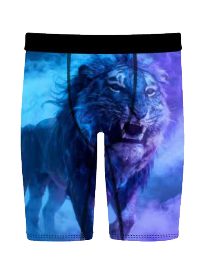 Men's Boxer Briefs Midnight Monarch, Blue Lion, view 1