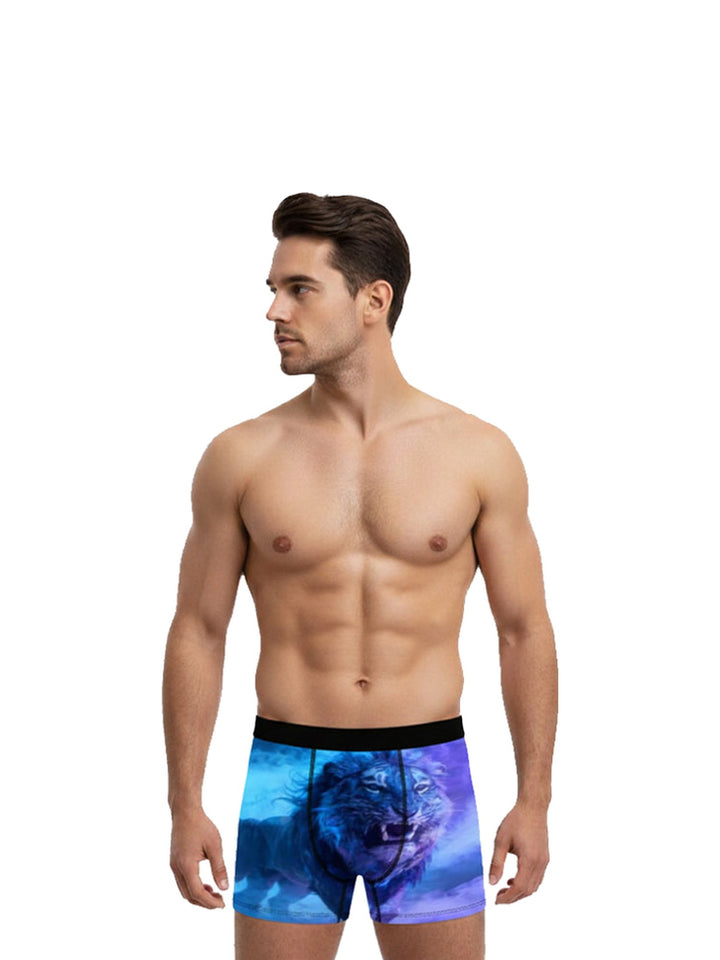 Men's Boxer Briefs Midnight Monarch, Blue Lion, view 2