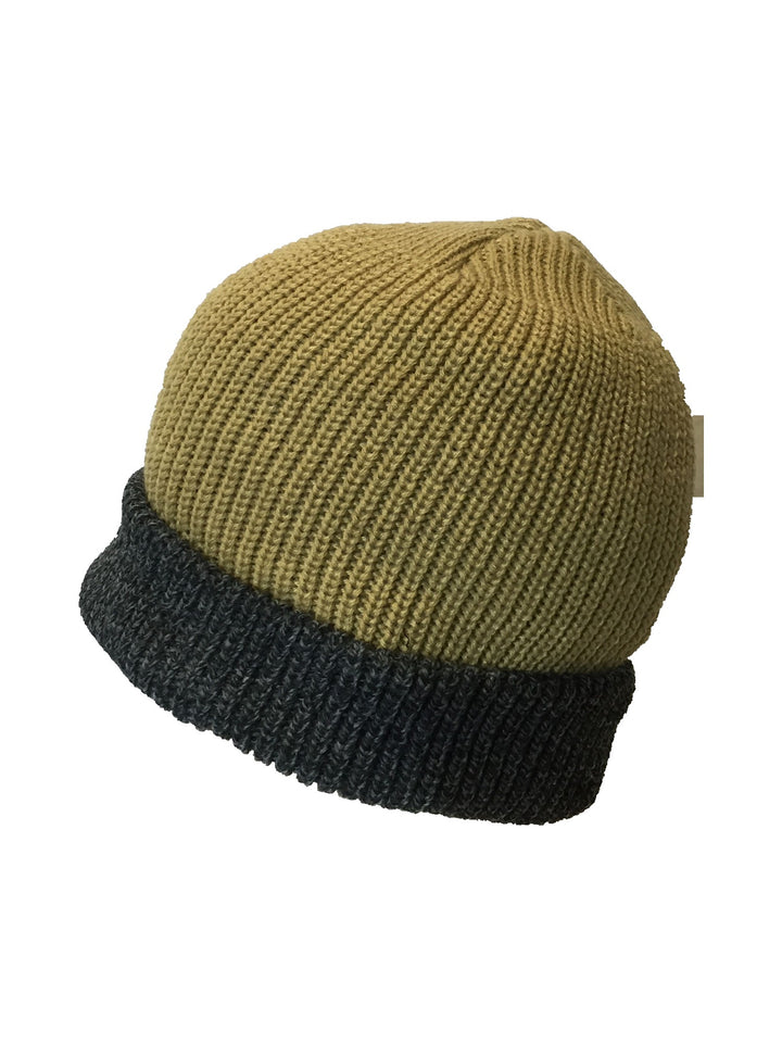 Two-tone beanie in beige