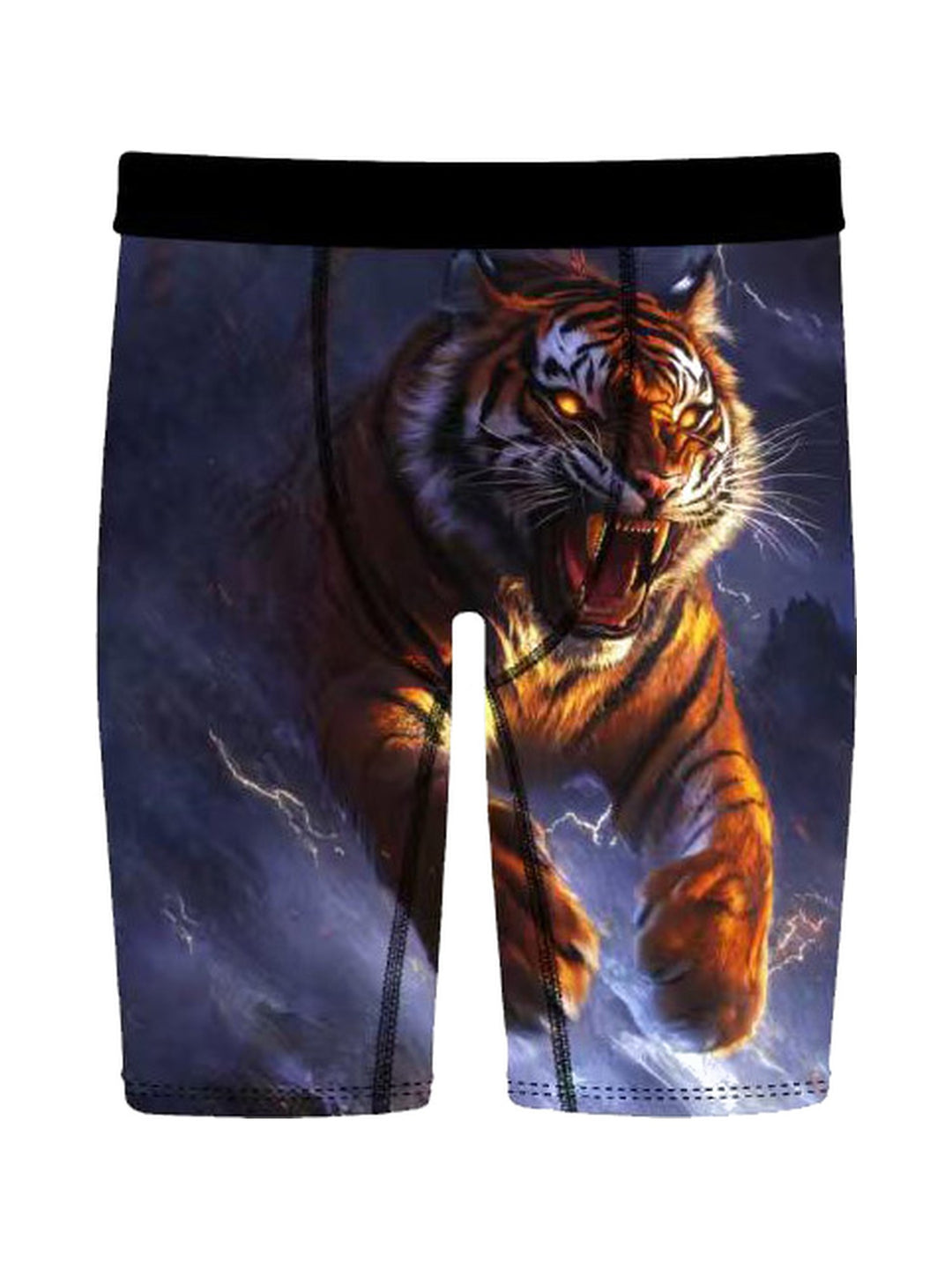 Men's Boxer Briefs Thunder Tiger, Tiger on Navy, view 1