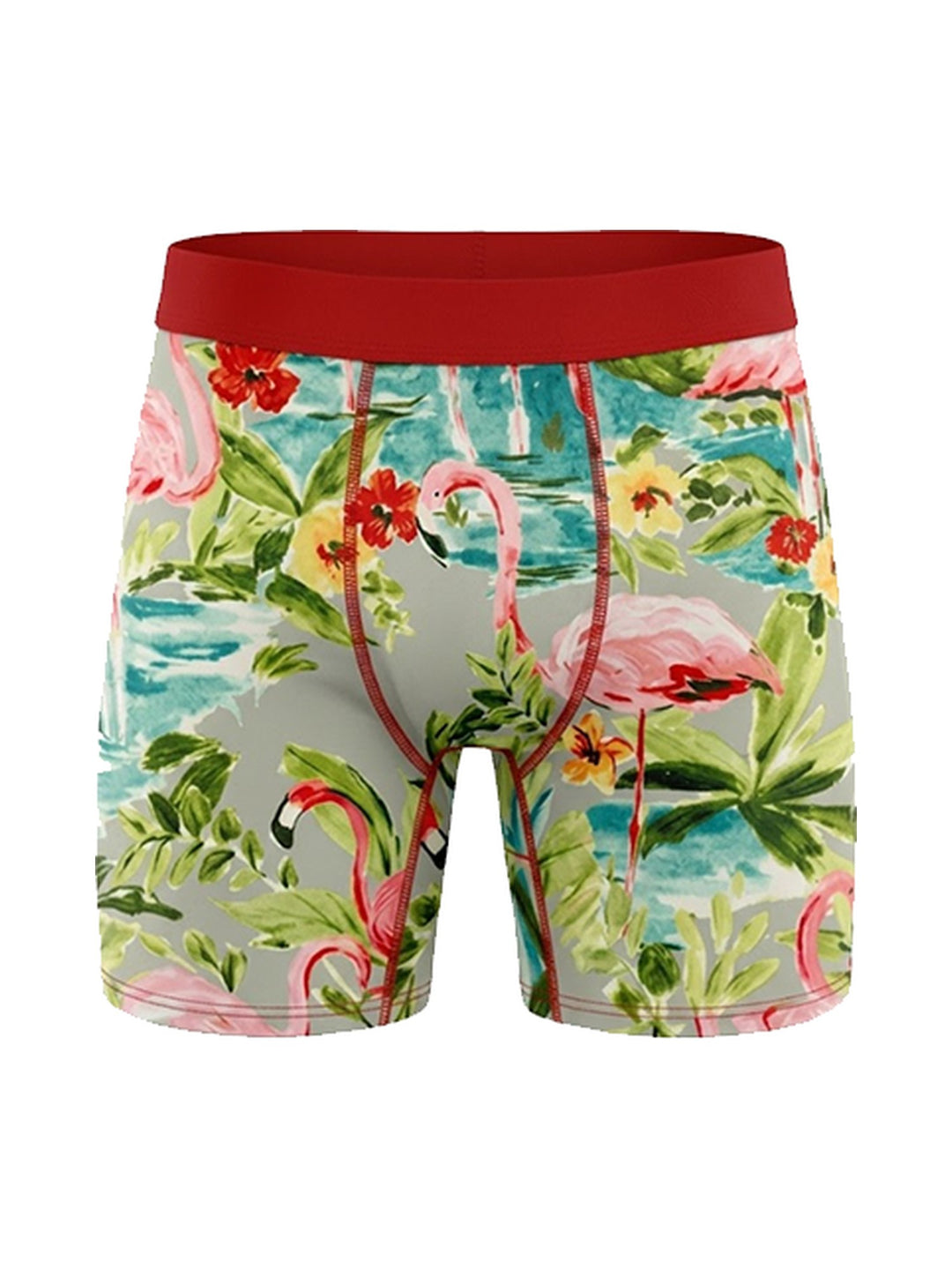 Men's Boxer Briefs Flamingo Paradise, Watercolour, view 1