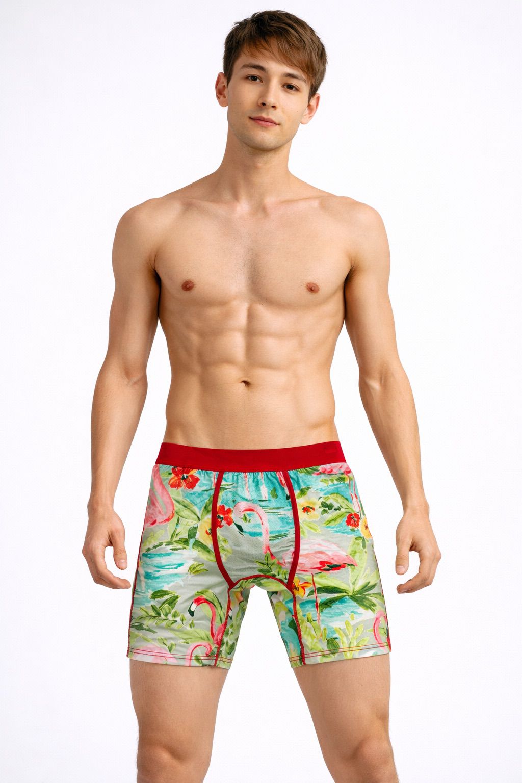 Tropical Flamingo Paradise Boxer Briefs