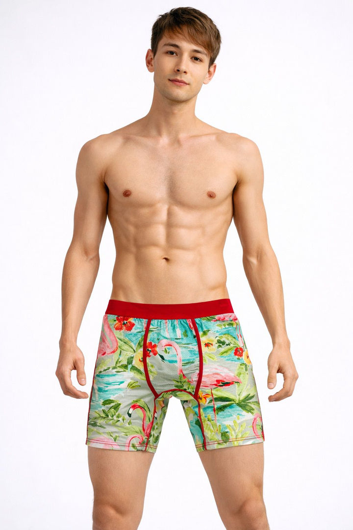 Tropical Flamingo Paradise Boxer Briefs