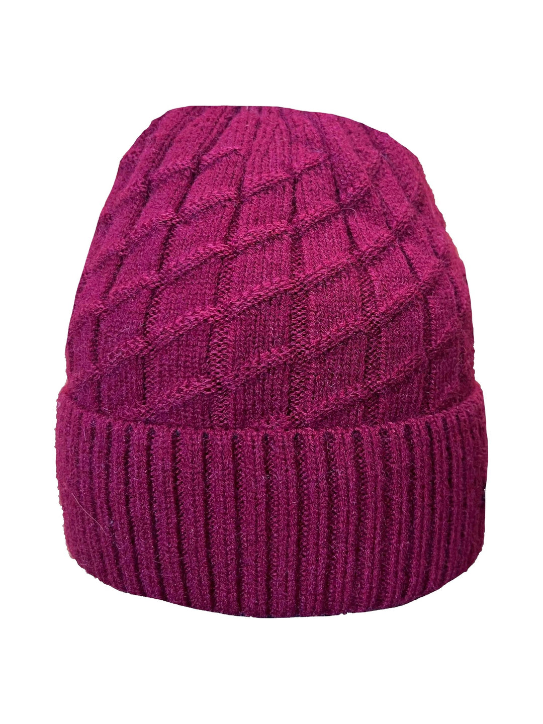 Damen-Wintermütze Sam mit Rautenmuster in Rot