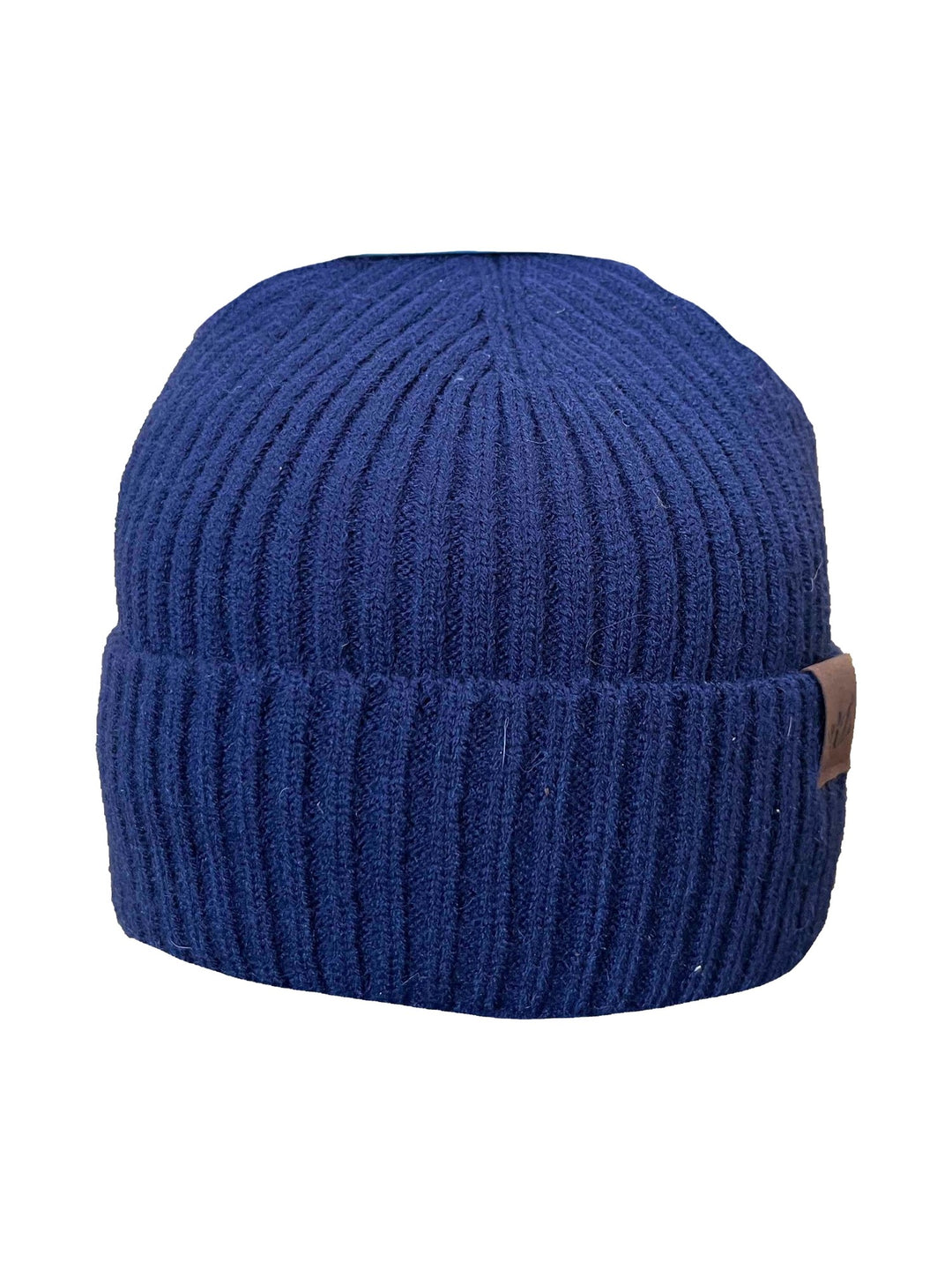 Klassische Damen-Beanie mit Umschlag in Königsblau