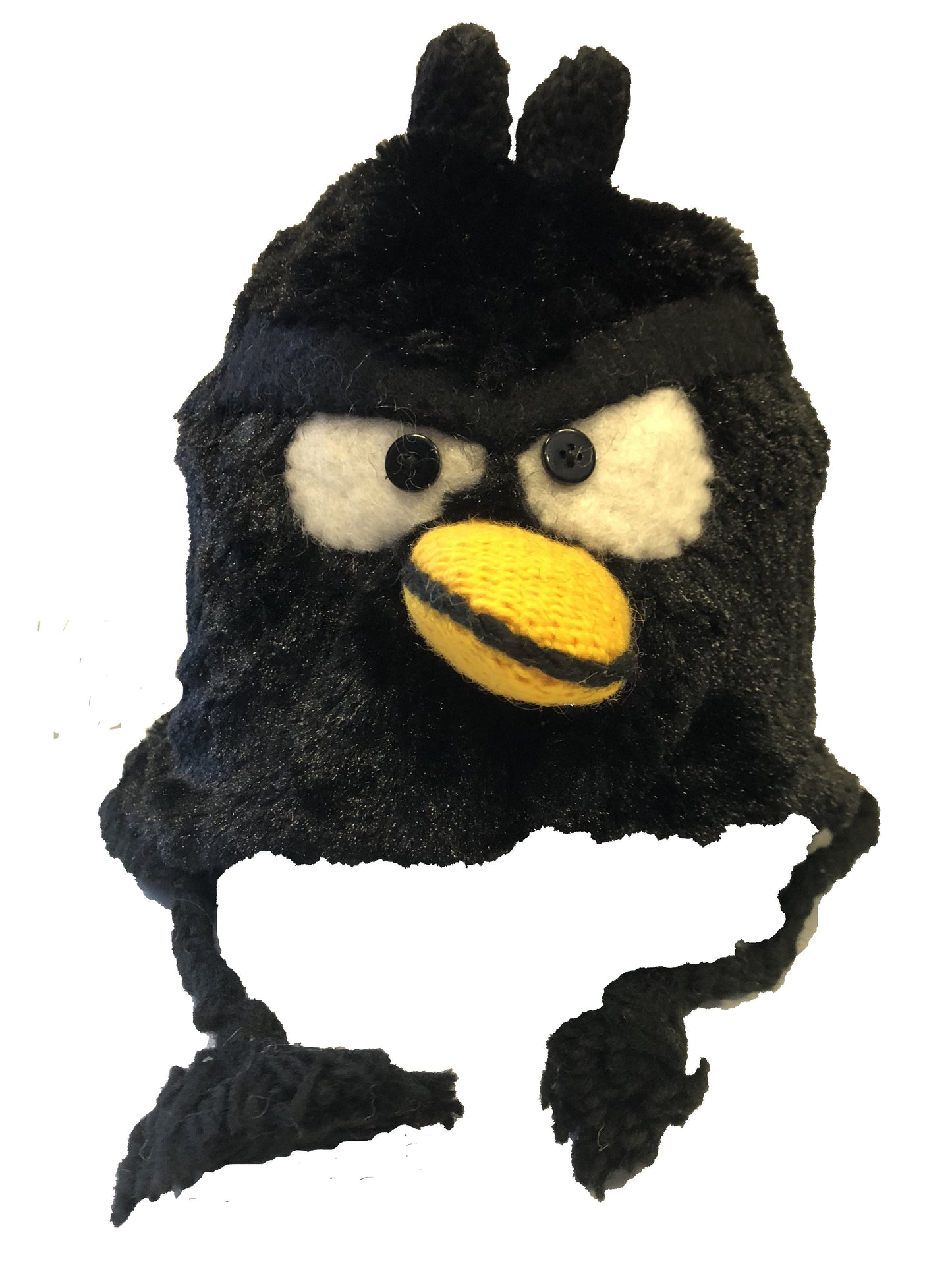 black angry bird hat