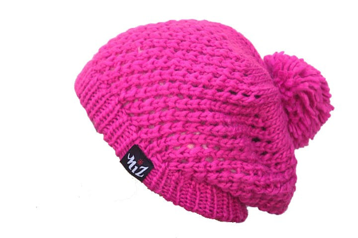 Pink Pom Pom Beanie